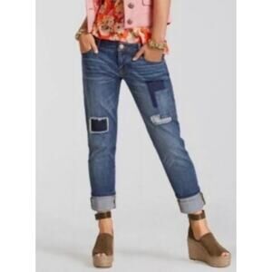 Cabi #5308 Slim Boyfriend Patchwork Jeans